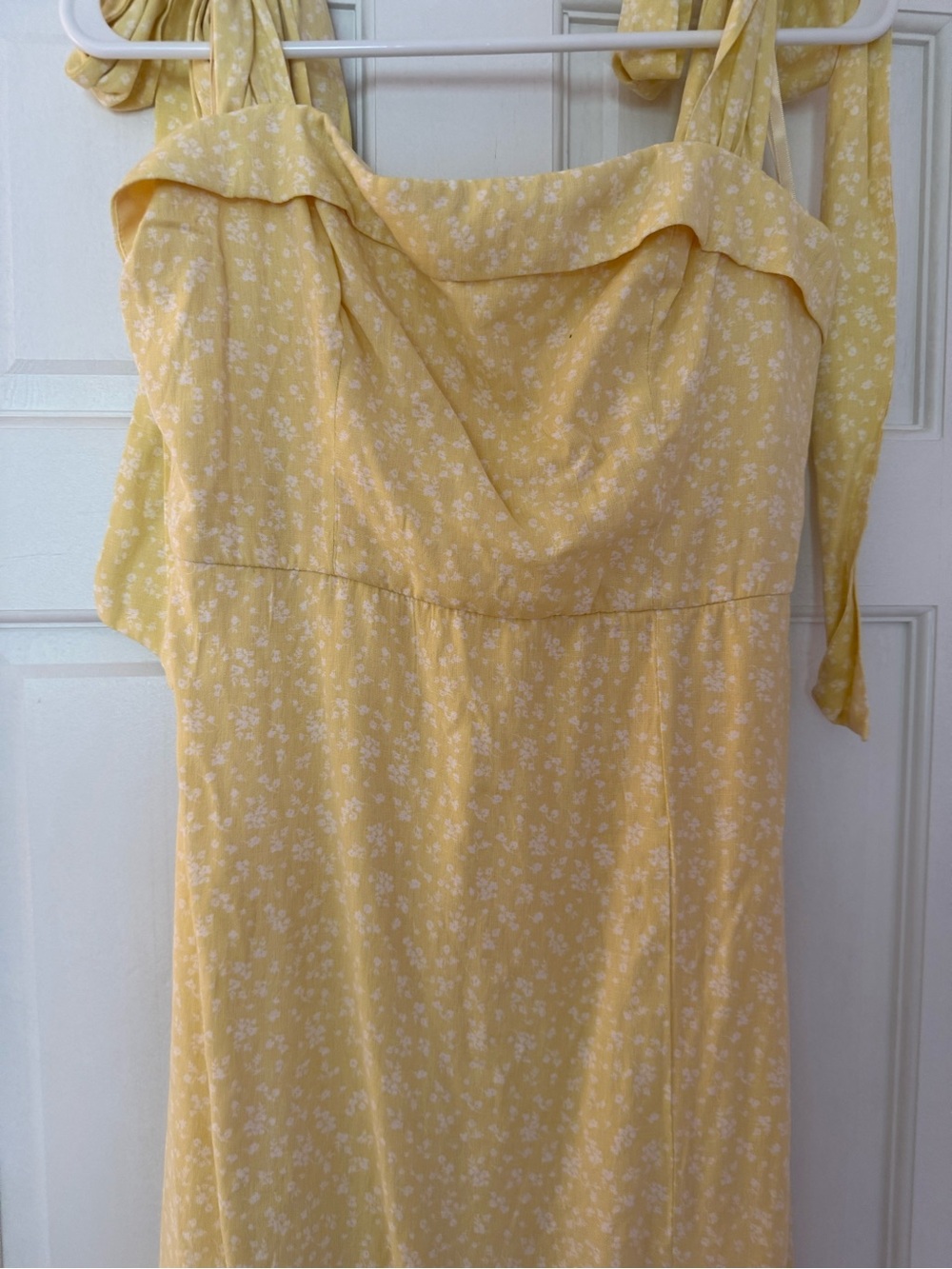 Trixxi Yellow Floral Tie-Strap dress